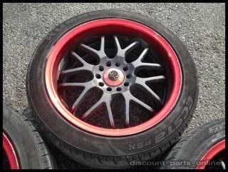 JDM Sparco NS2 17" inch Wheels 5 Lug 5x114 3 5x100 Rims Nissan Honda Toyota 22