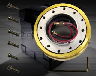Chevy Dodge Short Quick Release 1 5" Gold Security Steering Wheel Hub Adaptor