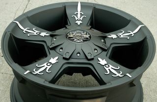 KMC Vandal 668 20" Black Rims Wheels Trailblazer 02 09 20 x 9 0 6H 30