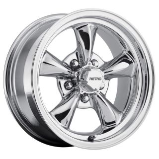 4 15x7" Retro Chrome Wheels Rims 5x4 75" Lug Pattern for Pontiac Firebird 1970