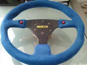 Sparco Blue Suede Steering Wheel JDM Used Honda Acura
