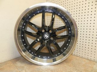 Motegi Racing Rims Set of 4 18x8" inch 5x100 Lug Pattern Black Chrome Lip Wheels