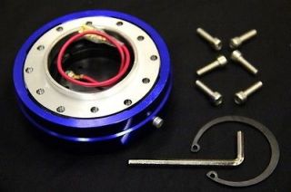 Toyota Racing Short Quick Release 1 5" Blue Security Steering Wheel Hub Adaptor