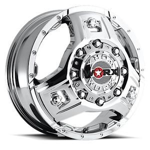 16 inch Worx Triad Dually Chrome Wheels Rim 8x165 1 8x6 5 F350 RAM 3500
