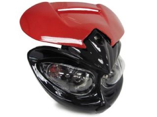 Head Light Street Fighter Red Black Fairing for Triumph Ducati Buell Naked Bike