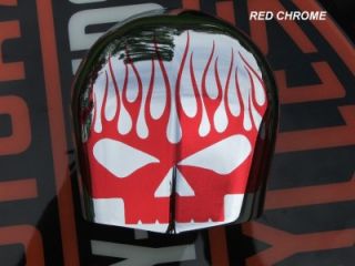 Flaming Skull Decal for Horn Cover Fat Boy FLSTF