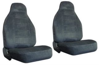 Regal Velour Car Truck SUV Seat Covers Belt Pads Steering Wheel Charcoal Grey 7