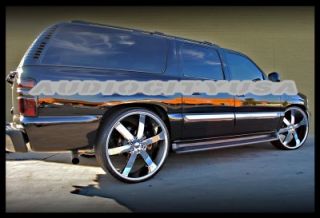 26" AC55 CH Wheels and Tires Rims for Chevy Tahoe Escalade Silverado RAM Yukon