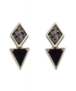 Black Diamond Arrow Double Drop Earrings