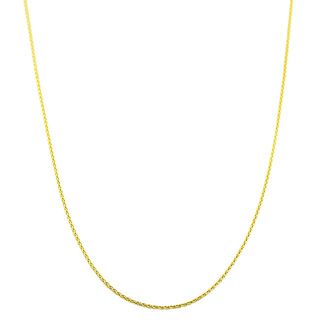 Fremada 14k Yellow Gold Diamond cut Round Wheat Chain (16 20 inch) Fremada Gold Necklaces
