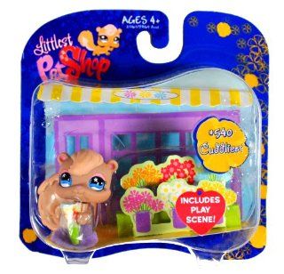 Hasbro Year 2007 Littlest Pet Shop Exclusive Single Pack "Cuddliest" Series Bobble Head Pet Figure Set #540   Brown Squirrel with Play Scene (23163) Toys & Games