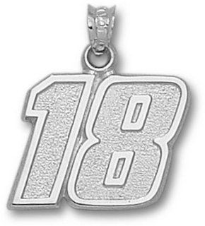 Kyle Busch Large Driver Number "18" 5/8" Pendant   Sterling Silver Jewelry Sports & Outdoors