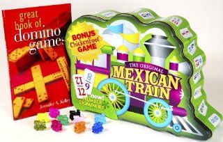 Dominoes Mexican Train Double 12 with Numbers _ Gift Set Toys & Games