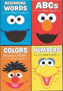 Sesame Street Flash Cards Set of 4 (ABCs, Beginning Words, Colors, Shapes & Opposites, Numbers 1 20) Toys & Games