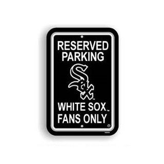 Chicago White Sox Plastic Reserved Parking Sign "Reserved Parking White Sox Fans Only" Sports & Outdoors