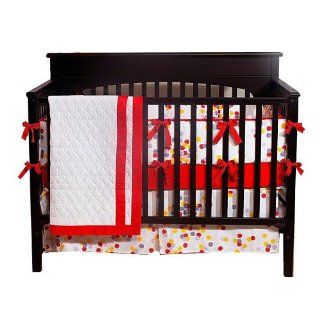 Bacati Sateen Confetti 4 Piece Crib Bedding Set  