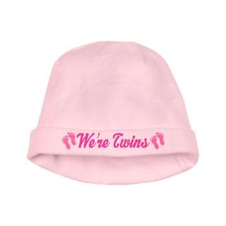 Twin Girl Pink Baby Beanie Hat by mainstreetshirt