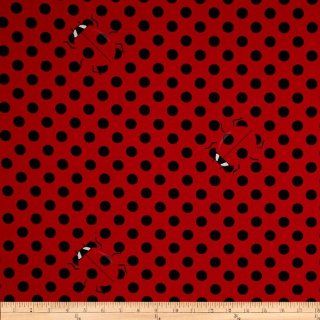Samarra Khaja Novelties Lady Bug Dot Red Fabric By The YD Arts, Crafts & Sewing