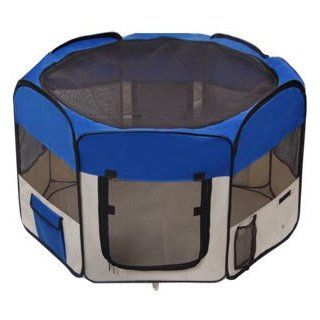Best Gift For You Lovely Pet Blue Large 48" 48 Inch In Octagon Portable Safety Playpen Exercise Training Pet Dog Puppy Pen Cat Secure Room