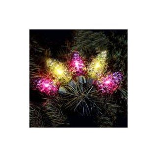 Set of 20 Tuscan Winery Green and Purple Grape Christmas Lights   Green Wire Patio, Lawn & Garden