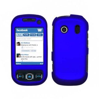 Hard Plastic Snap on Cover Fits Samsung M350 Seek Blue Rubberized Sprint Cell Phones & Accessories