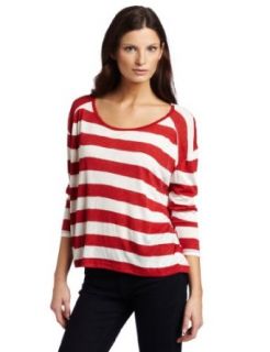Patterson J. Kincaid Women's Abrielle Top, Red Stripe, X Small Clothing