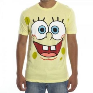 Spongebob Square Pants Big Open Smile Face Yellow T shirt Clothing