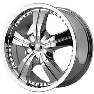 Helo HE824 17x7.5 Chrome Wheel / Rim 5x4.5 & 5x4.75 with a 42mm Offset and a 72.56 Hub Bore. Partnumber HE8247704242 Automotive