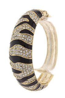 TRENDY FASHION SEXY ZEBRA STRIPES BANGLE BRACELET BY FASHION DESTINATION  (Gold) Fashion Destination Jewelry