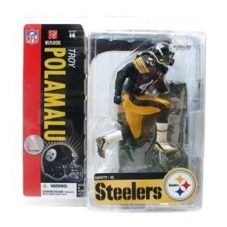 Troy Polamalu Pittsburgh Steelers Black Jersey Action Figure McFarlane NFL Series 14 Toys & Games