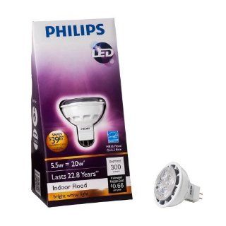 Philips 422212 5.5 Watt (20 Watt) MR16 LED Indoor Flood 12 Volt Light Bulb  Massage Oils  Beauty
