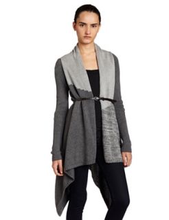 Calvin Klein Jeans Women's Cardigan Sweater, Overcast Grey Heather, Large Clothing