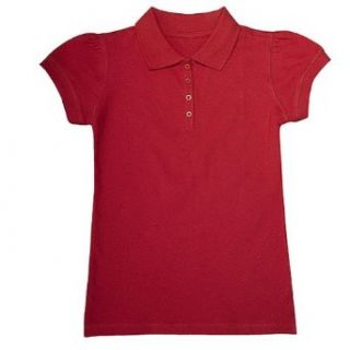 Girls School Uniform Top Red Stretch Pique Polo Shirt 5 20 Classroom Uniforms Clothing