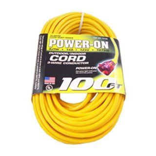 US Wire 74100 12/3 100 Feet SJTW Yellow Heavy Duty Lighted Extension Cord