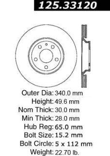 Centric Parts Disc Brake Rotor 125.33120 Automotive