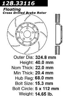 Centric Parts Disc Brake Rotor 128.33116 Automotive