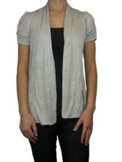 143Fashion Women's Fashion Half Sleeve Cardigan Top, Beige, Small Clothing