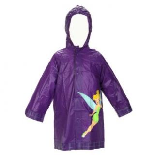 Tinkerbell Disney Fairies Girl's Purple Rain Slicker Size Large 6/7 Clothing
