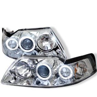 1999 2000 2001 2002 2003 2004 Ford Mustang Halo Projector Headlights   Chrome Automotive
