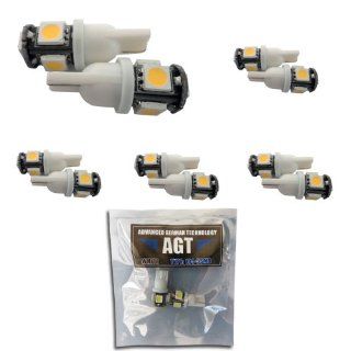 AGT 10x 194 168 2825 5 SMD White High Power LED Car Lights Bulb Automotive