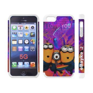 5GDCM 07W Apple iPhone 5 5G iPhone5 At&t Sprint Verizon Funny Cartoon Despicable Me Minions Hard Case Cover with ke Logo Cell Phones & Accessories