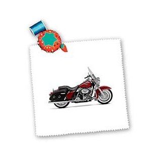 3drose 7.5 Inch Picturing Harley Davidson and No.174 Motorcycle Square Quilt Sheet, 10 by 10 Inch