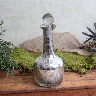 Antique Style Mercury Glass Decanter Bottle   Wine Decanters