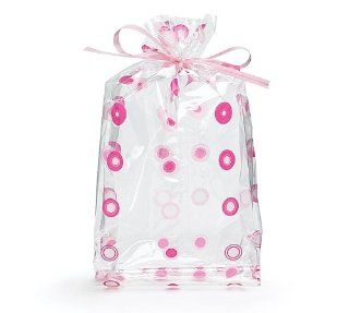 (10) Pink Dots Cello Birthday Party Baby Shower Favor Gift Bag 7x3x2 Health & Personal Care