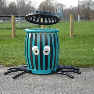 Paris Equipment 22 Gallon Octopus Creature Can Litter Receptacle   Trash Cans