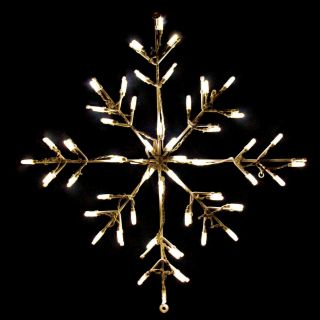 24 in. Outdoor LED Warm White Snowflake Lighted Display   50 Bulbs   Christmas Lights