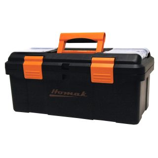 Homak Plastic Toolbox with Tray & Dividers   Tool Boxes