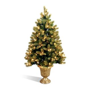 Downswept Douglas Fir Entrance Full Pre lit Christmas Tree with Feel Real Tips   Christmas Trees