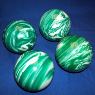 EPCO 4 Ball 107mm Personalized Tournament Set Pro Bocce Set   Marbled Green/White   Bocce Ball