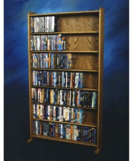 The Wood Shed Solid Oak 7 Row Media Cabinet / Bookcase   Bookcases